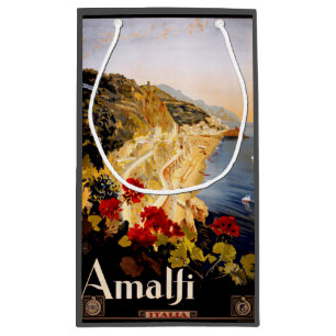 Amalfi Italy Travel Poster Art Graphic Small Gift Bag