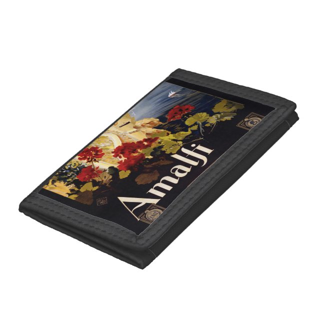 Amalfi Italy Travel Poster Art Graphic Trifold Wallet (Bottom)