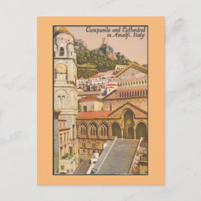 Amalfi, Italy Vintage Travel Postcard (Front)