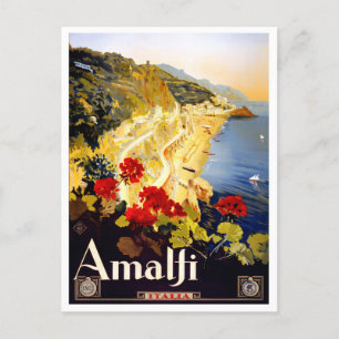 Amalfi Italy vintage travel Postcard