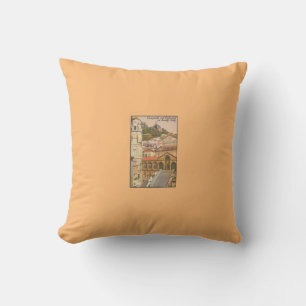 Amalfi, Italy Vintage Travel Postcard Throw Pillow