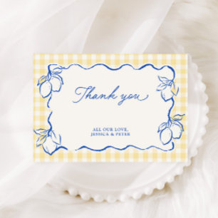 Amalfi Lemon Blue & Yellow  Thank You Card