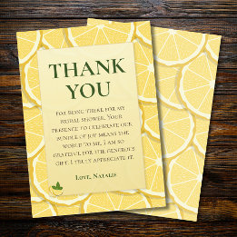 Amalfi Lemon Bridal Shower Thank You Card