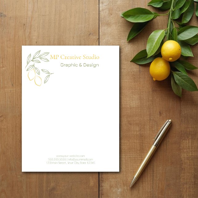 Amalfi Lemon Chic Letterhead (Creator Uploaded)