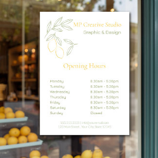 Amalfi Lemon Chic Window Cling