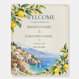 Amalfi Lemon | Coastal Italy Wedding Welcome Sign