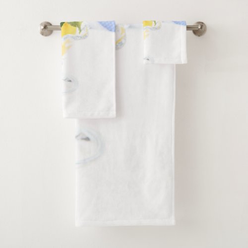 Amalfi Lemon Dream 1 travel wall art  Bath Towel Set