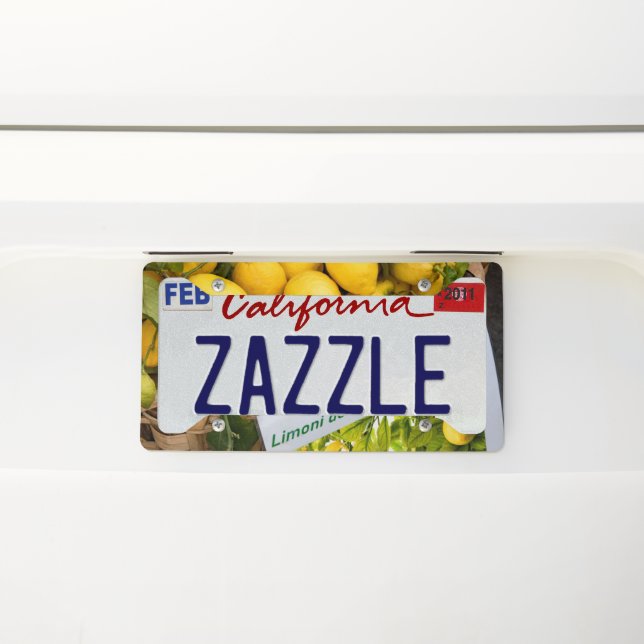 Amalfi Lemon Dream #3 #travel #wall #art  License Plate Frame (On Car)