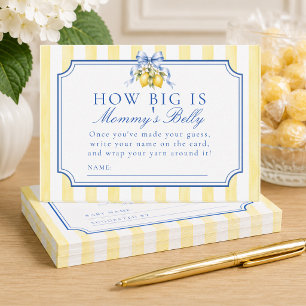 Amalfi Lemon How Big Is Mommy's Belly Game Card
