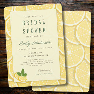 Amalfi Lemon Italian Citrus Bridal Shower invite 