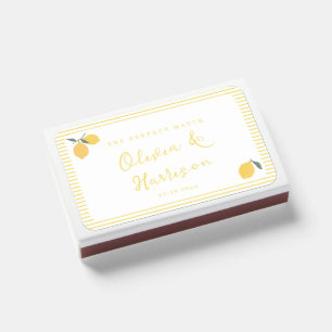 Amalfi Lemon Italian Summer Wedding Matchboxes
