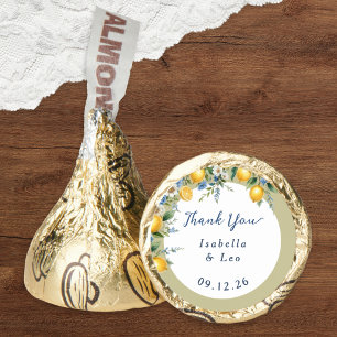 Amalfi Lemon Mediterranean Summer Wedding Hershey®'s Kisses®