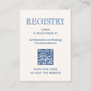 Amalfi Lemon Registry QR Code Enclosure Card