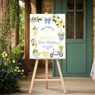 Amalfi Lemon Zest 16x20 Welcome Sign