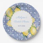 Amalfi Lemons Blue White Italy Tiles Bridal Shower