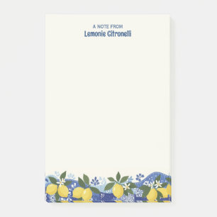 Amalfi Lemons Personalized Italian Lemon Citrus Post-it Notes
