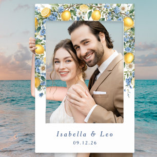 Amalfi Lemons Wedding Mediterranean Custom Photo Selfie Frame