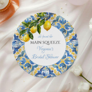 Amalfi Main Squeeze Bridal Shower Decor Paper Plates