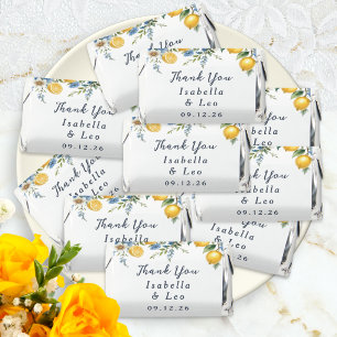 Amalfi Mediterranean Citrus Lemon Custom Wedding Hershey's Miniatures