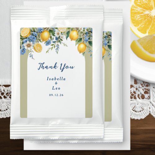 Amalfi Mediterranean Citrus Lemon Custom Wedding Lemonade Drink Mix