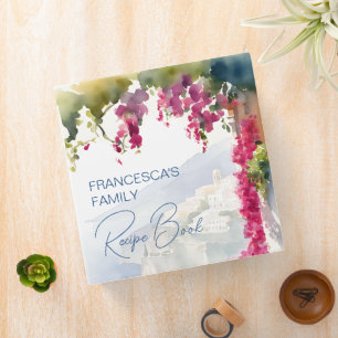 Amalfi Mediterranean Italian bridal shower recipe  3 Ring Binder