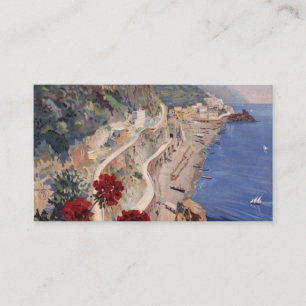 Amalfi Napoli Italy Vintage Italian Travel Poster Business Card
