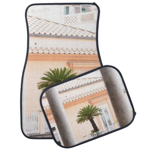 Amalfi Pastel Palm View 1 travel wall art Car Floor Mat