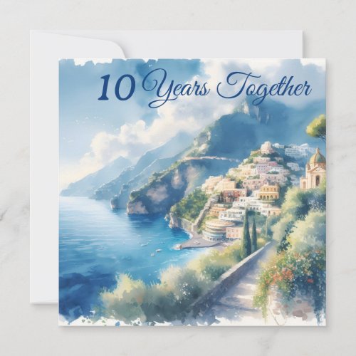 Amalfi Positano Romantic Travel Anniversary Gift Card