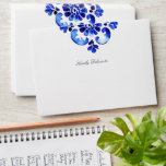 Amalfi Positano Vietri blue Majolica tiles Envelope<br><div class="desc">Amalfi Positano Vietri blue Majolica tiles bridal shower template envelope,  Mediterranean themed blue white and yellow tiles bridal shower Birthday matching envelope</div>