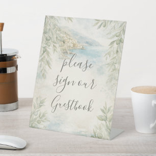 Amalfi Reverie Mediterranean Coastal Table Sign