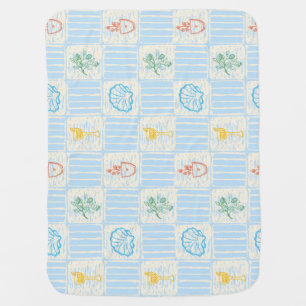 Amalfi style seamless pattern baby blanket