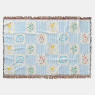 Amalfi style seamless pattern throw blanket