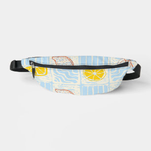 Amalfi style seamless pattern with lemons fanny pack