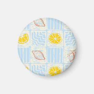 Amalfi style seamless pattern with lemons magnet