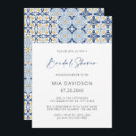 Amalfi Tile Mediterranean Summer Bridal Shower Invitation<br><div class="desc">Can be fully customized to suit your needs.
© Gorjo Designs. Made for you via the Zazzle platform. 

// Need help customizing your design? Got other ideas? Feel free to contact me (Zoe) directly.

Optional: Background color and fonts can be changed to match your theme.</div>