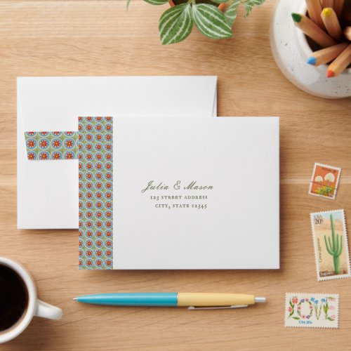 Amalfi Tile Self_Addressed RSVP  Envelope