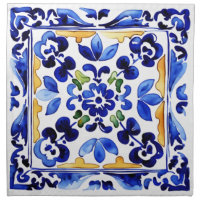 Amalfi Vietri Italian blue tiles Mediterranean
