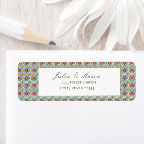 Amalfi  Wedding Envelope Return Address Label