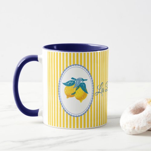 Amalfi Yellow Lemons Mediterranean Style Mug