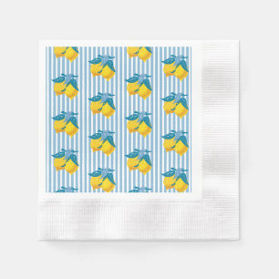 Amalfi Yellow Lemons Mediterranean Style Napkins