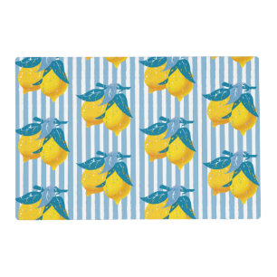 Amalfi Yellow Lemons Mediterranean Style Placemat
