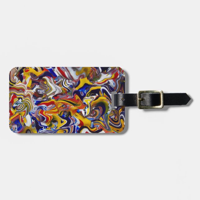 "Amalgamation" Design by Viktor Tilson Luggage Tag (Front Horizontal)
