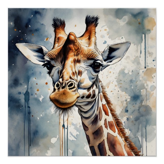 Amali the Giraffe Art Poster (Front)