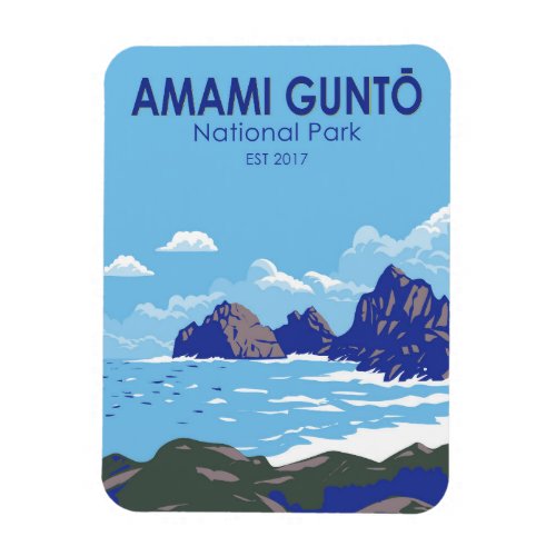 Amami Gunto National Park Japan Travel Art Vintage Magnet