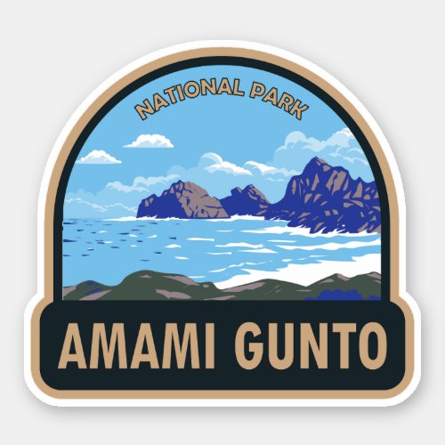 Amami Gunto National Park Japan Travel Art Vintage Sticker