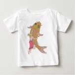 Amami has no background (Type1) Baby T-Shirt もう一つの日本アート carp girl blue red japanese japan woman 波 女性 鯉 seville tijuana calgary otaku manga samurai pop art illustration ファンタジー
