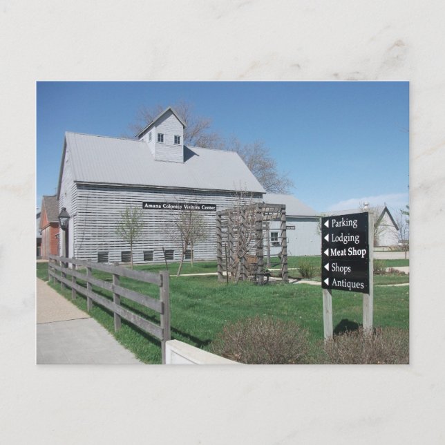 Amana Colonies, Visitors Center, Amana, Iowa Postcard (Front)