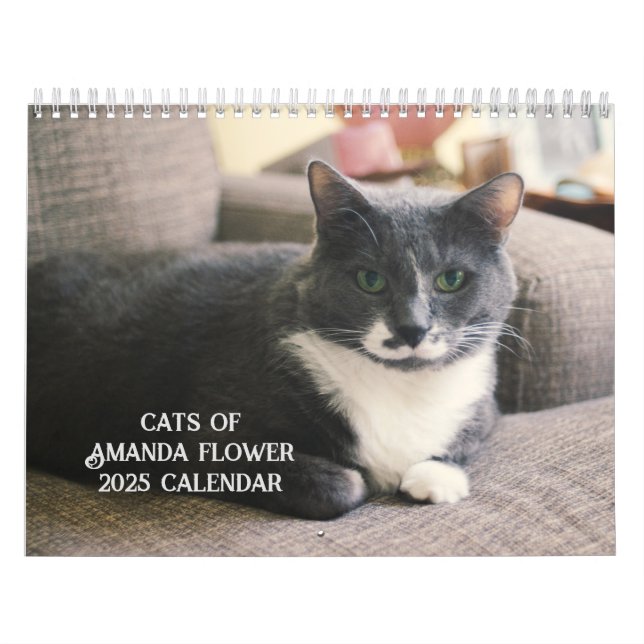 Amanda Flower Cat Calendar 2025 (Cover)