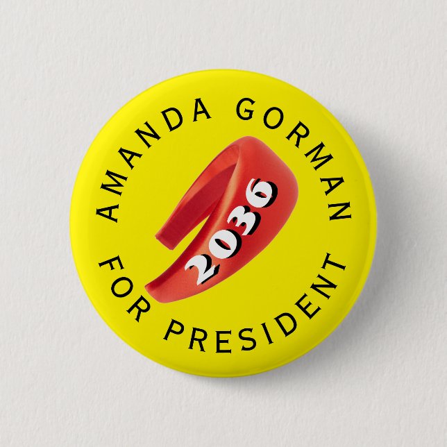 Amanda Gorman for President Button (Front)