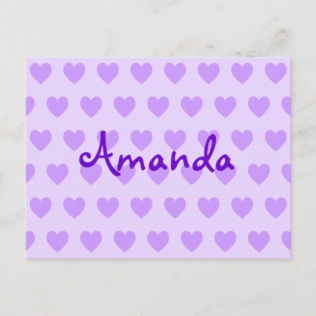 Amanda in Purple Postcard (Front)